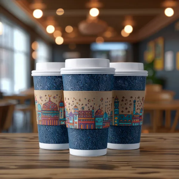 Custom Design Coffee Packaging Cardboard Cup Sleeves for Hot Drinks Coffee Cups