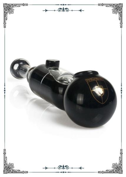 Glycerin Freezable Coil Spoon Hand Pipe Black With Gold Lable Smoking Tobacco