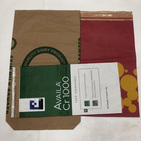 Logotipo de impressão personalizado Bolsas de papel de parede múltipla à prova de umidade