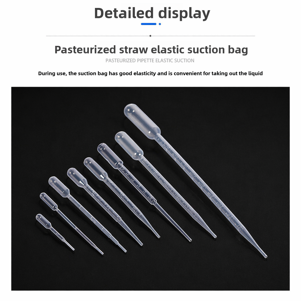 Sterile PE Pipette 1ml 2ml 3ml 5ml 10ml Polyethylene Pasteur Straws Disposable Plastic Straws Plastic Graduated Pasteur Droppers