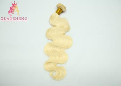 100% 613 Blonde Hair / Body Wave Hair Extensions Colorable Thick Bottom