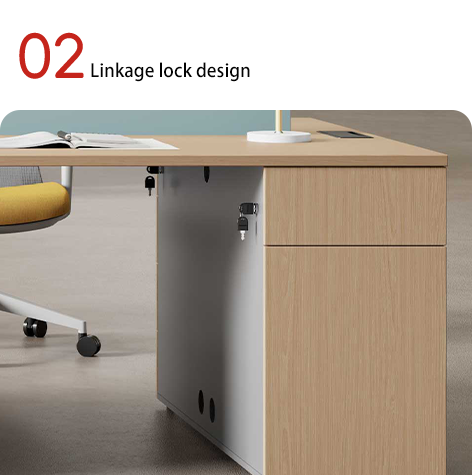 Foshan Wholesale Wooden Staff Desk with Panel Design Modern Eco-Friendly for Home Office and Office Use