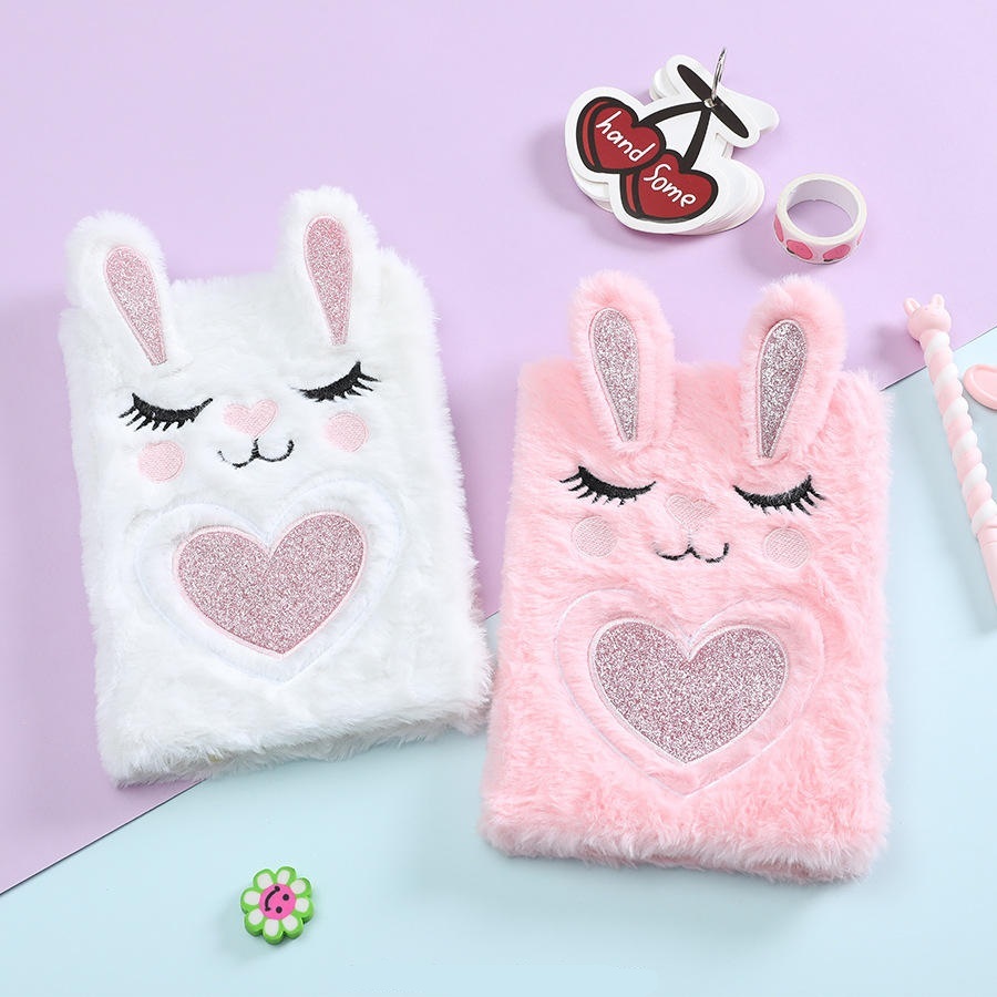 Eco Friendly A5 Diary With Ultra Soft Plush Cover Kawaii Notebook