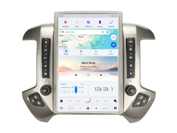14.4 2K Screen Tesla Vertical Android Screen For Chevrolet Silverado 2013-2019 / GMC SIERRA 2013-2020 Car Multimedia Stereo GPS Carplay Player