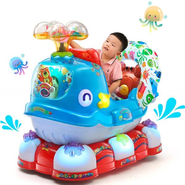 Dreamland game machine factory Kiddie Rides Coin Operated Baby QQ Whale kiddie ride with music