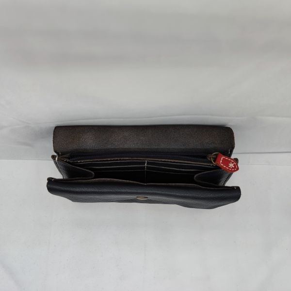 Zipper / Hasp Open Genuine Leather Wallet For Women And Men WA25