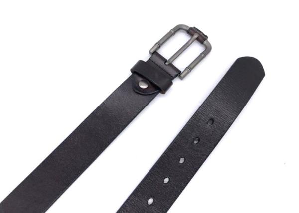 Fashion Mens Casual Leather Belt  / 100% Soft Top Grain Genuine Leather Strap With Metal Bamboo Buckle