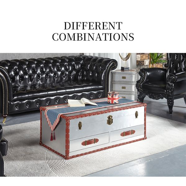 Nidea #307 Vintage Industrial Retro Aviator Vintage Trunk Cabinet  Lounge Pub Club Studio Furniture