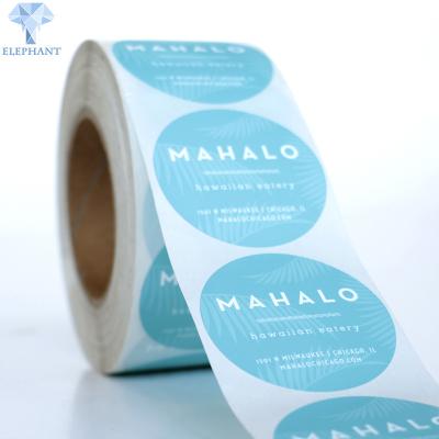O carimbo quente de Peelable imprimiu etiquetas autoadesivas em um rolo