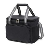 Customized Thermal Lunch Bags 15L Oxford Cloth Outdoor Cooler Bag Black