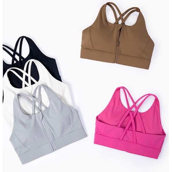 Nude Cross Back Sports Bra Yoga Top Gym Fitness Vest Quick Drying