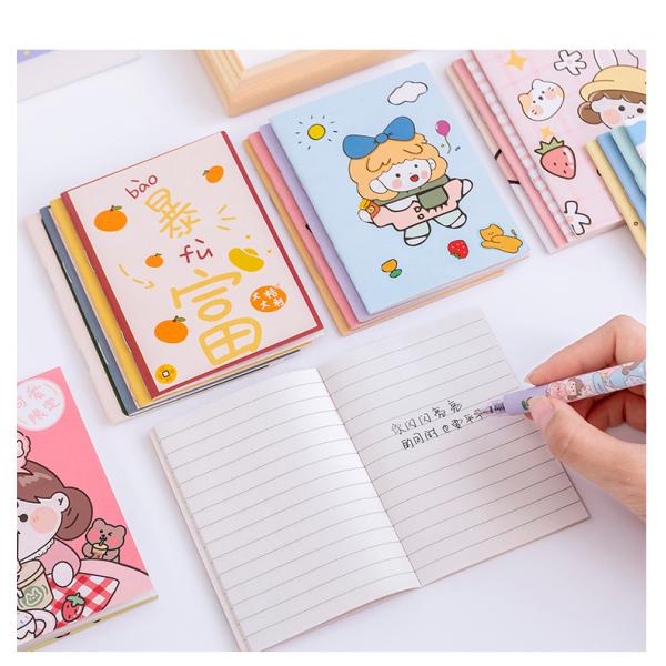 2022 Agenda Organizer A7 tamaño Cuaderno de notas para niños con dibujos animados autoadhesivo