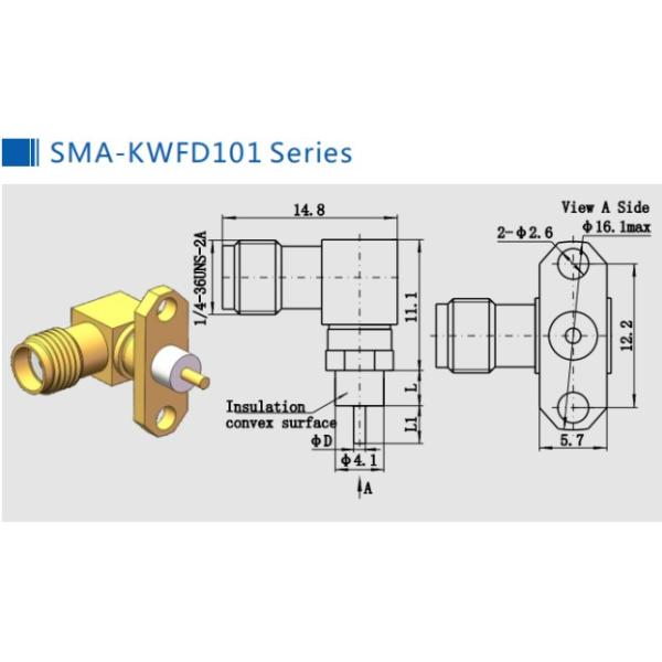 SMA Male Brass Gold Plated RF Connector For SFF-50-1.5-1/RG316 Cable