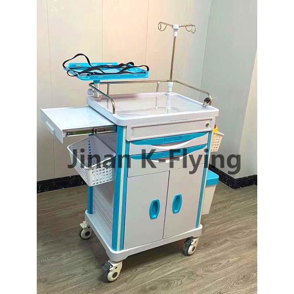 Вагонетка портативной тележки больницы ABS пластиковой аварийной медицинская