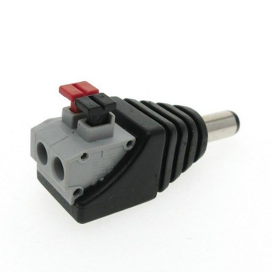 Securely-Designed C-Power DC Power Jack Plug Screwless Quick Wire Connector 5.5x2.1mm
