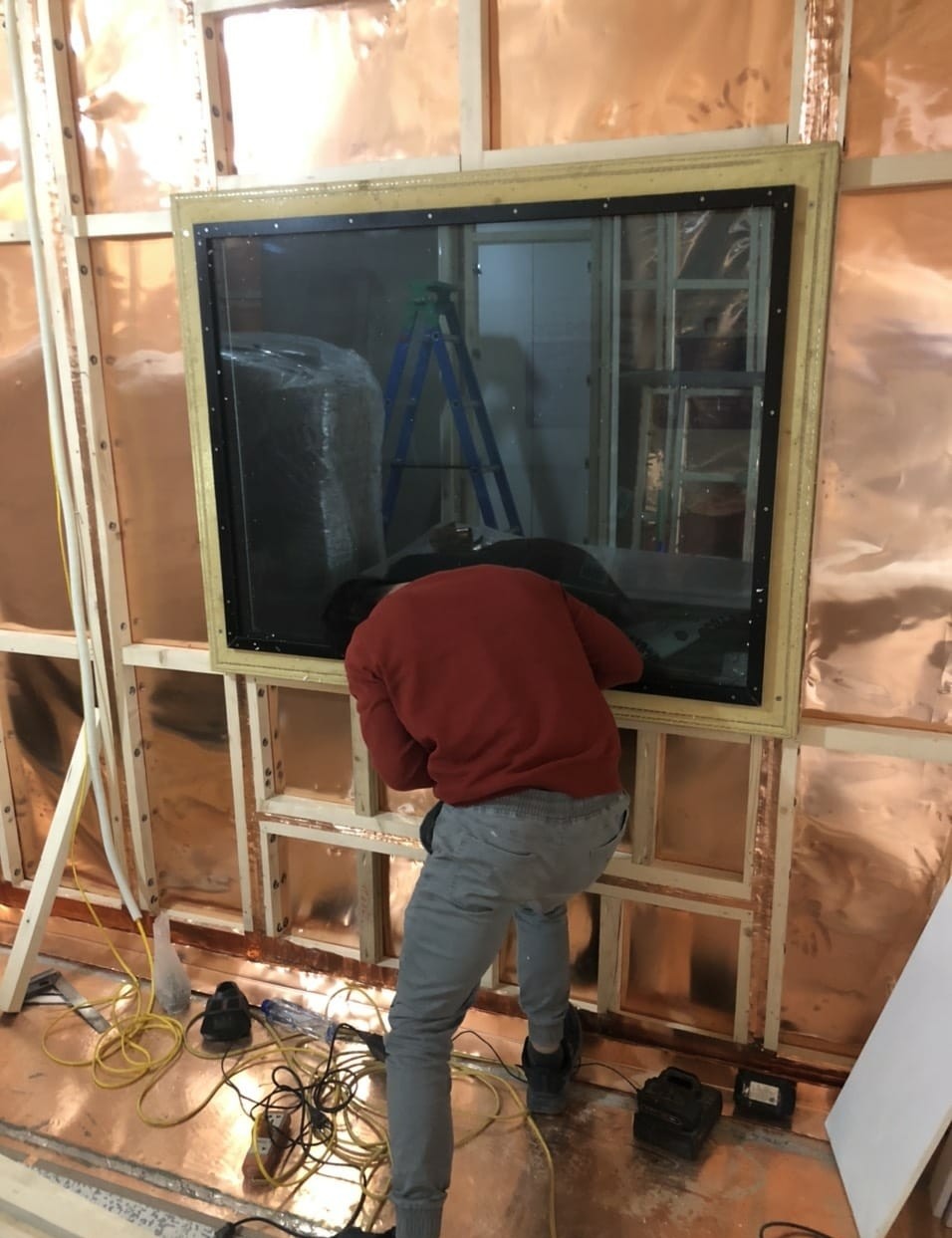 EMI RF 2.4m x 0.9m защищал Windows защищая черную латунь 20MHz