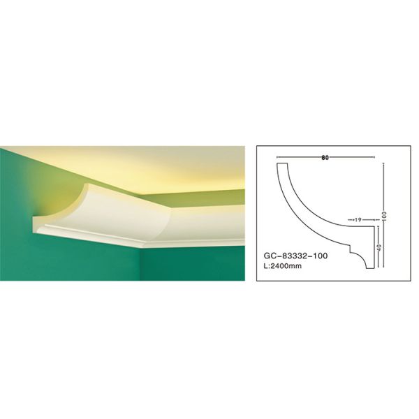 GC-83332 Free Sample Light weight Primed White Polyurethane Indirect Lighting
