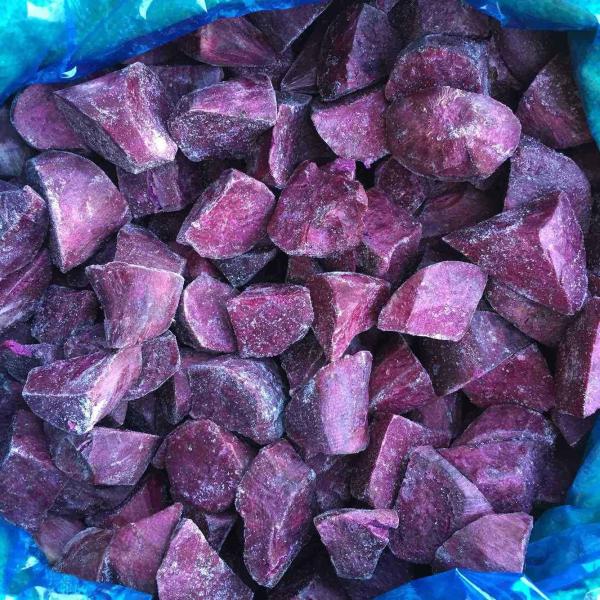 IQF Frozen Purple Sweet Potato, random cut