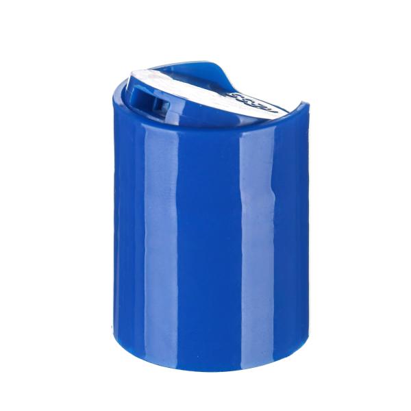 28/415 PP Blue Press Cap ,flip Top Disc Top Cap Lids For Cosmetic Packaging