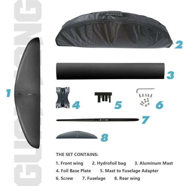 F11 Beginners Surfing Pumping Kite Wing Foil Board Wave Large Blade Wings for Waters Hydrofoils