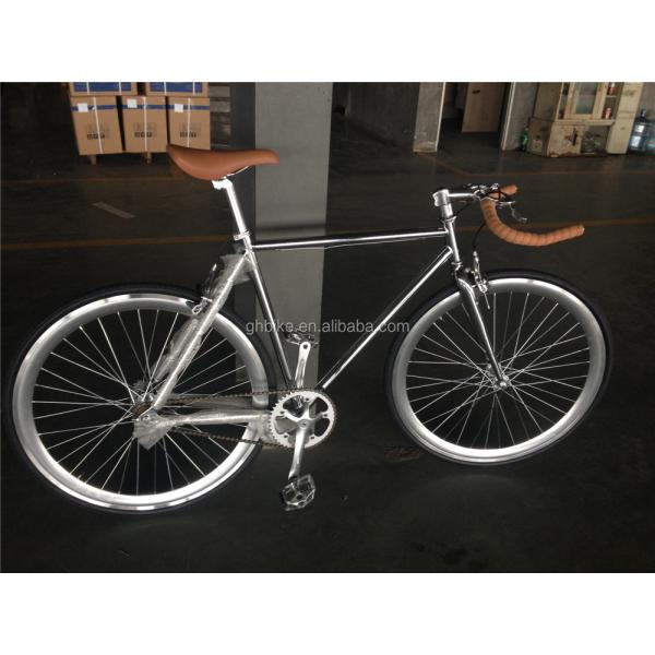 700c Black Aluminum Frame Fixie Bike with Double V Brake Fixed Gear Man Track Bike