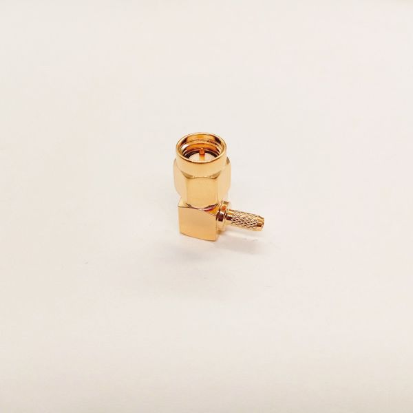 50Ω SMA Crimp Connector with Gold-plated Brass for DC-6GHz RF Coaxial Applications
