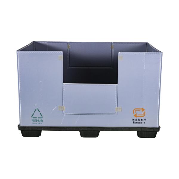 Recyclable Corrugated Sleeves Foldable Plastic Pallet Container with Long Service Life