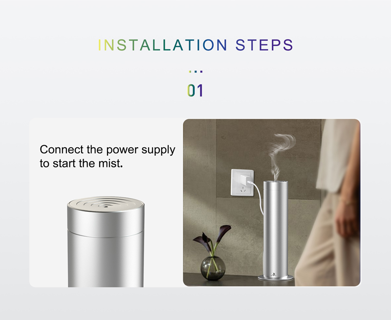 Desktop Aroma Diffuser Machine with 360° Without Oil Leakage Bluetooth Control and Aluminum Alloy Material
