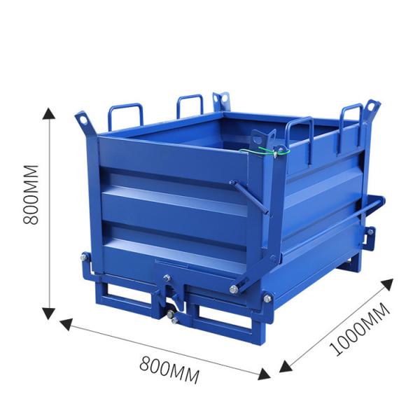 Customizable Garbage Bin Waste Collection Bins For Scrap / Metal Drop Bottom Chips