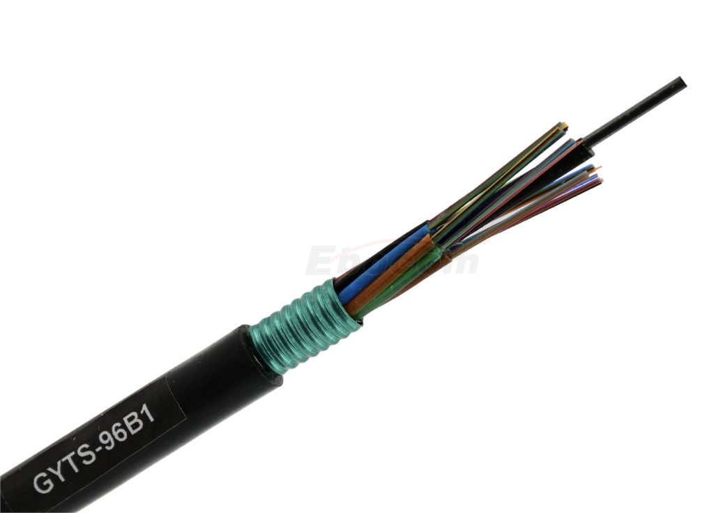 GYTS Outdoor Fiber Optic Cable 2~144 Core Steel Tape Armored Cable for Duct or Aerial Installation