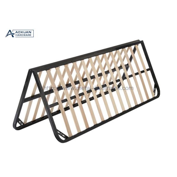 Easy Assembly 54'' Folding Black Iron Double Bed Frame