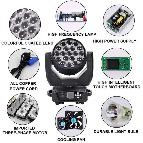 37X15w RGBW Zoom Beam LED Движущаяся головка Светильники для дискотеки