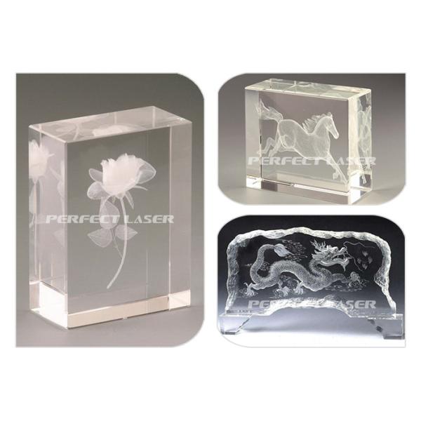 Establo cristalino de la refrigeración por aire de alta velocidad del equipo de grabado del laser de los retratos 3D