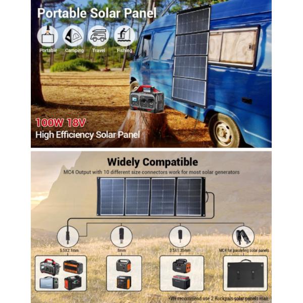 Монокристаллический 200-ваттный складной солнечный панель для кемпинга прицеп автомобиля морской