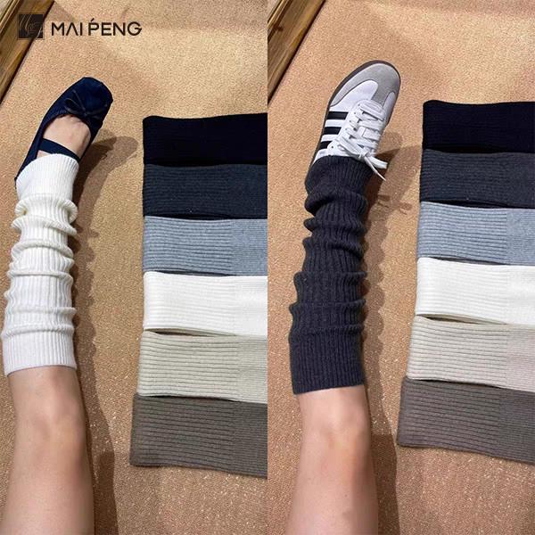 Les femmes de luxe chauffe-jambes en cachemire doux et thermique chauffe-jambes en tricot d'hiver