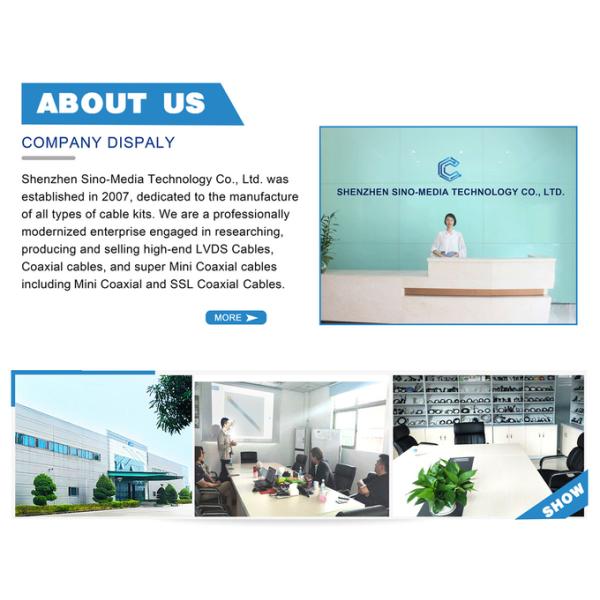 Coaxial micro de la echada del cable 0.5m m de la informática de DF80D 40P 0.5SD Lvds