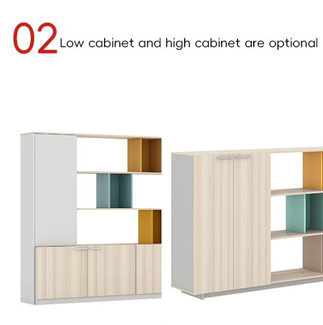 Поддержка настройки Nordic Oak Color File Cabinet Верхний дисплейный шкаф, сделанный на заводе Foshan Myidea Нижний слой с замковым шкафом