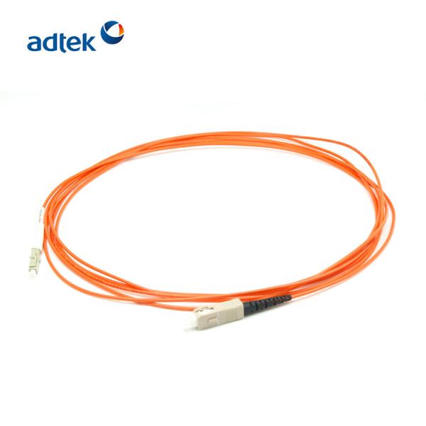 Multimode LC/UPC To SC/UPC DX OM2 Fiber Optic Cable Orange For Data Center