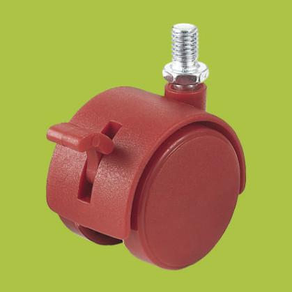office chairs casters  thread stem red caster with brake