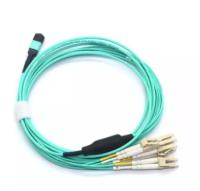 Cabo de remendo ótico interno MPO da fibra de FTTH a 8 núcleos DX LC/UPC Om3 milímetro