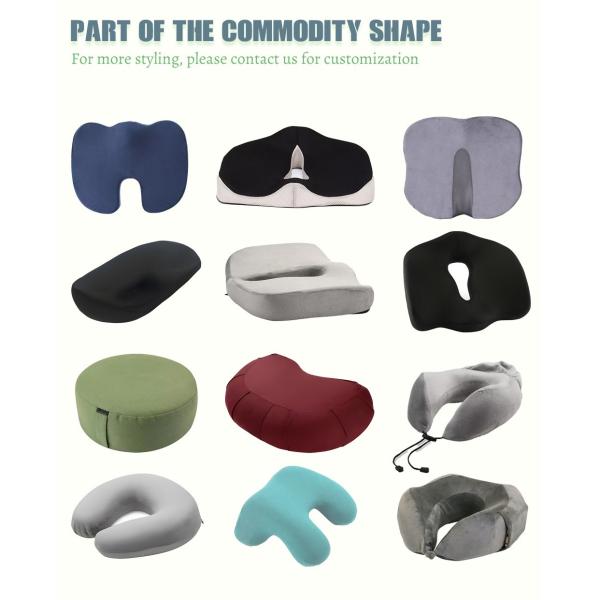 Orthopedic Donut Seat Cushion Pillow Memory Foam Relieves Tailbone Pressure for Hotel