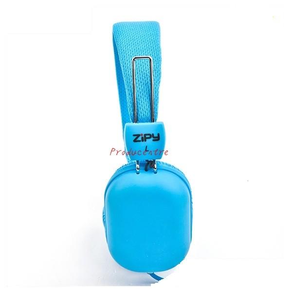 Universal square ear cover Sport MP3 Wired Headphone for music and PC Computer game in black