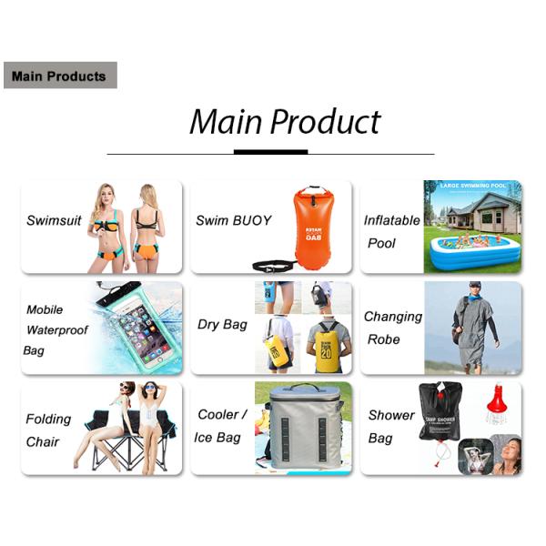 20L 28L 36L PVC Nylon Triathlon Swimming Buoy Inflatable With Dry Bag