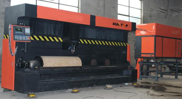 Compressed air Round Die Board Laser Cutting Machine WITH High power CO2 laser