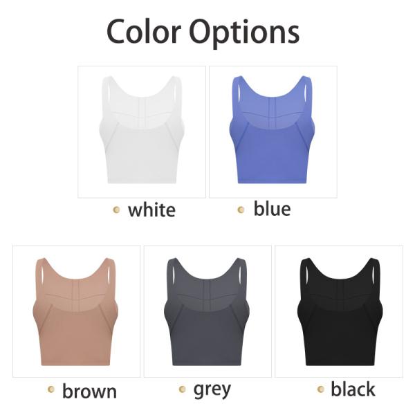 Outerwear Training Running Sports Bra High Neck Female Yoga Vest With Pad