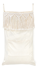 storage Basket Decorative Rope Basket Wooden Bead Decoration For Blankets,Toys,Clothes,Shoes,Plant Organizer Bin