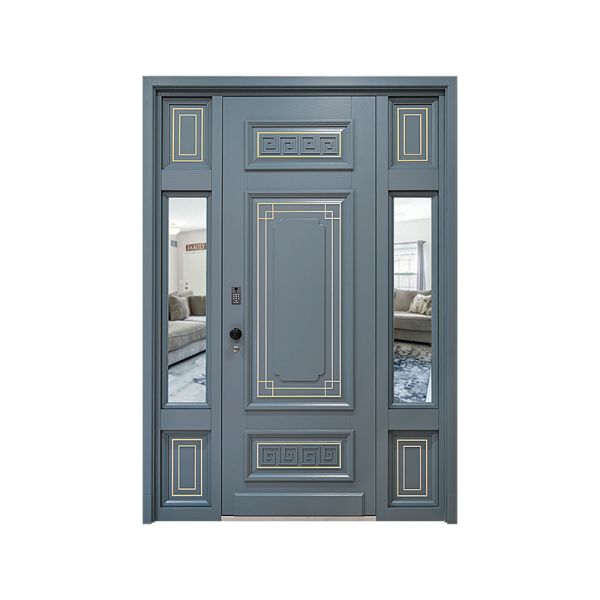 Modern Anti Theft Steel Door Manual Opening Custom Size For Households
