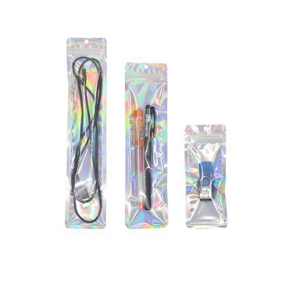 Hologram BOPP / VMPET / CPP Zip Lock Aluminum Foil Bag Transparent