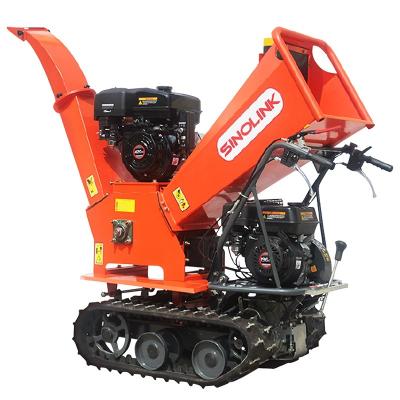 212cc Gas Powered Wood Chipper Shredder Electric Start Crawler 120mm