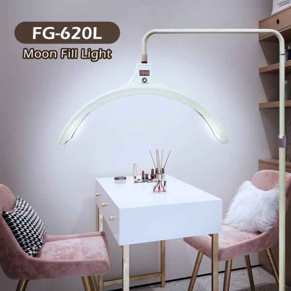 60w Ласши 3200k 6500k Led Half Moonlight Fill Lamp With Tripod Stand For Beauty Makeup Spa (Ледующая лампа с триподом для косметического макияжа)